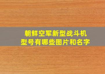 朝鲜空军新型战斗机型号有哪些图片和名字