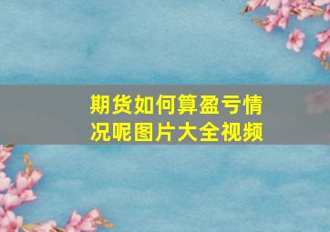 期货如何算盈亏情况呢图片大全视频