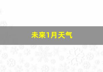 未来1月天气