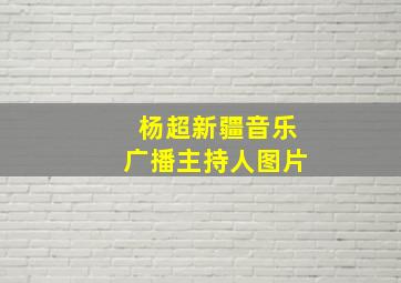 杨超新疆音乐广播主持人图片