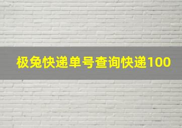 极兔快递单号查询快递100