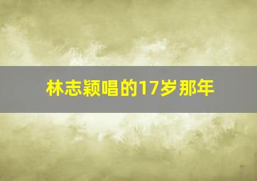 林志颖唱的17岁那年