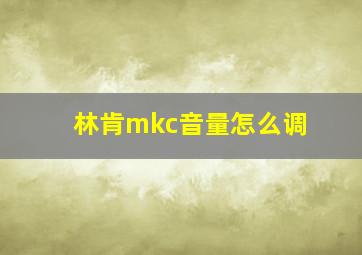 林肯mkc音量怎么调