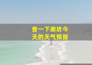 查一下廊坊今天的天气预报