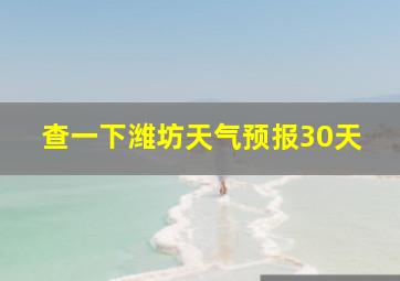 查一下潍坊天气预报30天