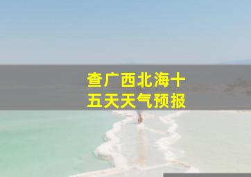 查广西北海十五天天气预报