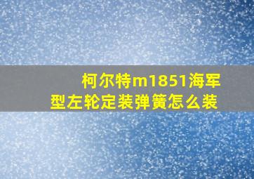 柯尔特m1851海军型左轮定装弹簧怎么装