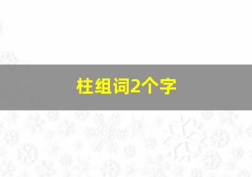 柱组词2个字