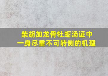 柴胡加龙骨牡蛎汤证中一身尽重不可转侧的机理