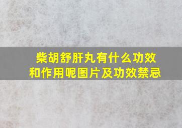 柴胡舒肝丸有什么功效和作用呢图片及功效禁忌