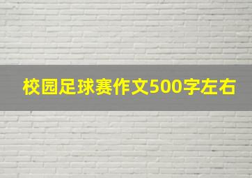 校园足球赛作文500字左右