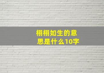 栩栩如生的意思是什么10字