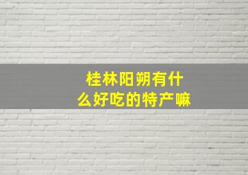 桂林阳朔有什么好吃的特产嘛