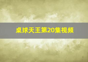 桌球天王第20集视频