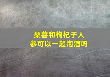 桑葚和枸杞子人参可以一起泡酒吗