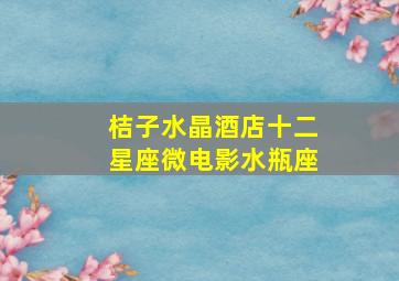 桔子水晶酒店十二星座微电影水瓶座