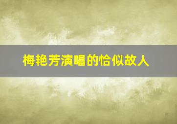 梅艳芳演唱的恰似故人