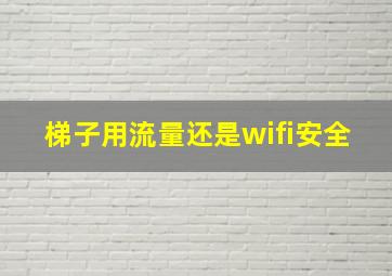 梯子用流量还是wifi安全