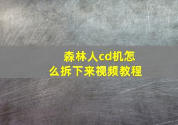 森林人cd机怎么拆下来视频教程