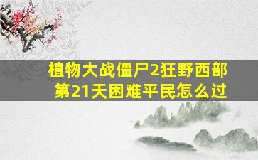 植物大战僵尸2狂野西部第21天困难平民怎么过