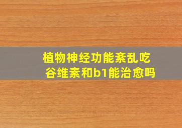 植物神经功能紊乱吃谷维素和b1能治愈吗