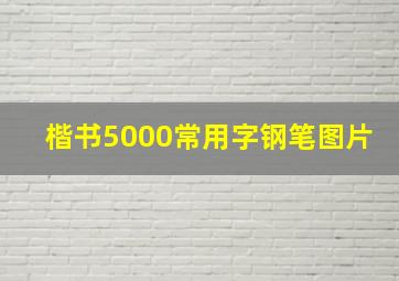 楷书5000常用字钢笔图片