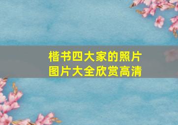 楷书四大家的照片图片大全欣赏高清