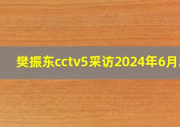 樊振东cctv5采访2024年6月21