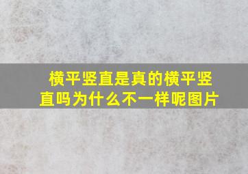 横平竖直是真的横平竖直吗为什么不一样呢图片