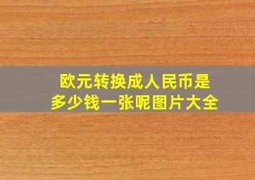 欧元转换成人民币是多少钱一张呢图片大全