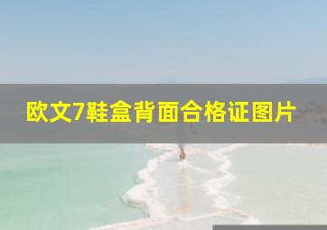 欧文7鞋盒背面合格证图片