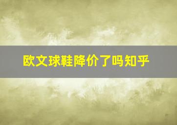 欧文球鞋降价了吗知乎