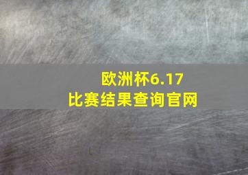 欧洲杯6.17比赛结果查询官网