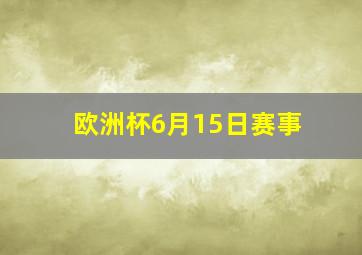 欧洲杯6月15日赛事