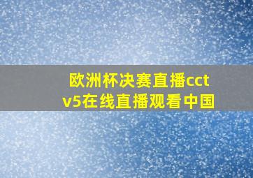 欧洲杯决赛直播cctv5在线直播观看中国