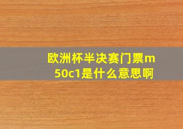 欧洲杯半决赛门票m50c1是什么意思啊