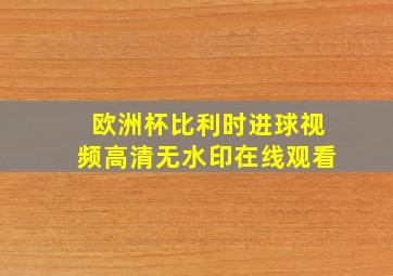 欧洲杯比利时进球视频高清无水印在线观看