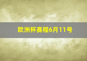 欧洲杯赛程6月11号