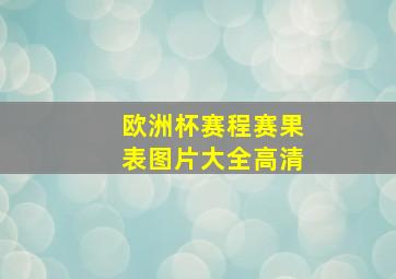 欧洲杯赛程赛果表图片大全高清