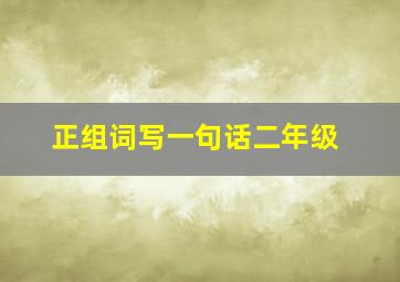 正组词写一句话二年级