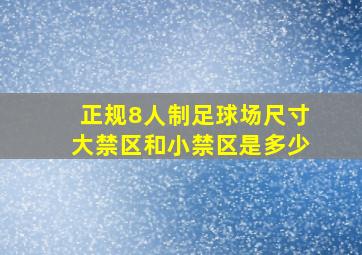 正规8人制足球场尺寸大禁区和小禁区是多少