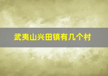 武夷山兴田镇有几个村