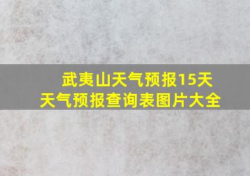 武夷山天气预报15天天气预报查询表图片大全