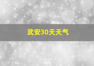 武安30天天气