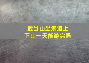 武当山坐索道上下山一天能游完吗