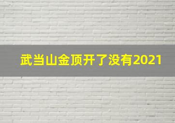 武当山金顶开了没有2021