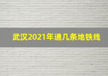 武汉2021年通几条地铁线