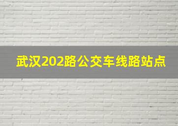 武汉202路公交车线路站点