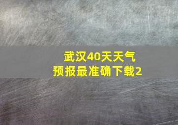 武汉40天天气预报最准确下载2