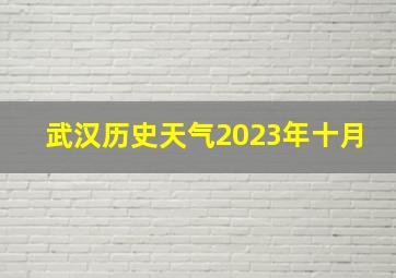 武汉历史天气2023年十月